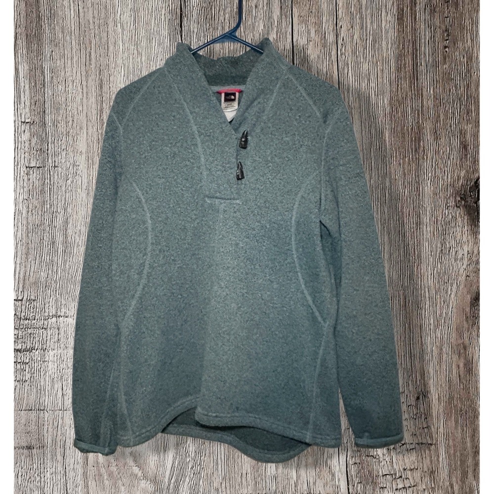 The North Face Crescent Ridge Shawl Collar Fleece Pullover XL Heather Green